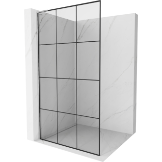 Mexen Kyoto L Walk-in sprchová stena 120 x 200 cm, čierny vzor, chróm - 800-120-103-01-77