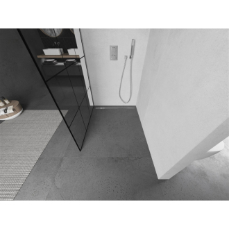 Mexen Kyoto L Walk-in sprchová stena 120 x 200 cm, čierny vzor, chróm - 800-120-103-01-77