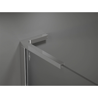 Mexen Kyoto L Walk-in sprchová stena 120 x 200 cm, čierny vzor, chróm - 800-120-103-01-77