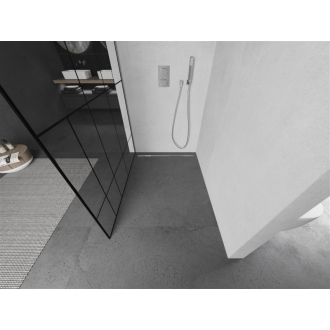 Mexen Kyoto L Walk-in sprchová stena 120 x 200 cm, čierny vzor, chróm - 800-120-103-01-78