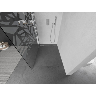 Mexen Kyoto L Walk-in sprchová stena 80 x 200 cm, biely vzor, chróm - 800-080-103-01-85