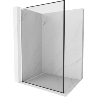 Mexen Kyoto L Walk-in sprchová stena 80 x 200 cm, čierny vzor, biela - 800-080-103-20-70