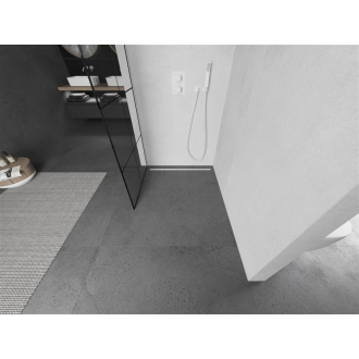 Mexen Kyoto L Walk-in sprchová stena 70 x 200 cm, čierny vzor, biela - 800-070-103-20-77