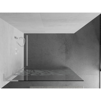 Mexen Kyoto L Walk-in sprchová stena 70 x 200 cm, biely vzor, biela - 800-070-103-20-85