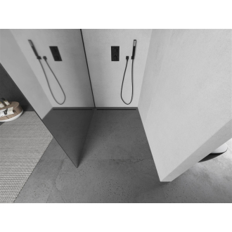 Mexen Kyoto L Walk-in sprchová stena 80 x 200 cm, zrkadlo, čierna - 800-080-103-70-50