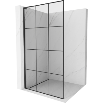 Mexen Kyoto L Walk-in sprchová stena 120 x 200 cm, čierny vzor, čierna - 800-120-103-70-77