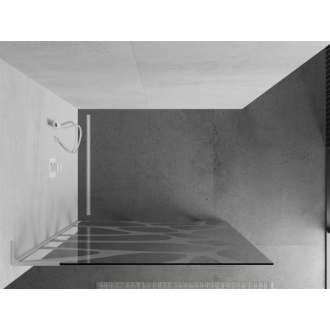 Mexen Kyoto L Walk-in sprchová stena 80 x 200 cm, biely vzor, biela - 800-080-103-20-97