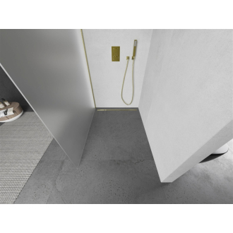 Mexen Kioto Walk-in sprchová stena 70x200 cm, mráz 8, brúsené zlato 800-070-101-55-30