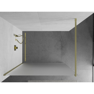 Mexen Kioto Walk-in sprchová stena 70x200 cm, mráz 8, brúsené zlato 800-070-101-55-30