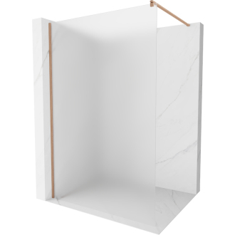 Mexen Kioto Walk-in sprchová stena 90x200 cm, mráz 8, kartáčovaná meď 800-090-101-65-30