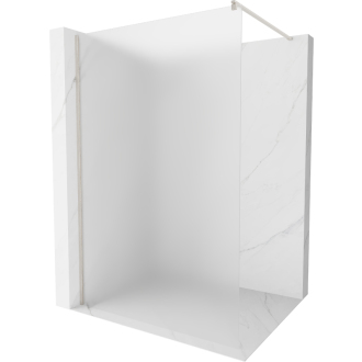 Mexen Kioto Walk-in sprchová stena 90x200 cm, mráz 8, kartáčovaný nikel 800-090-101-97-30