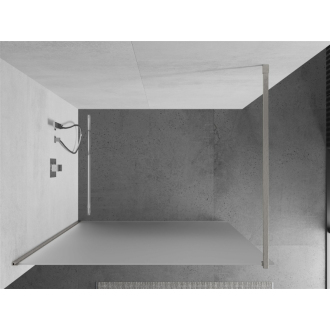Mexen Kioto Walk-in sprchová stena 130x200 cm, mráz 8, kartáčovaný nikel 800-130-101-97-30