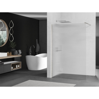 Mexen Kyoto Walk-in sprchová stena 90 x 200 cm, 8 mm pruhy, kartáčovaný nikel - 800-090-101-97-09