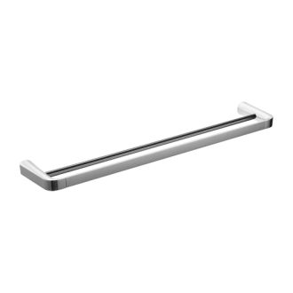 Omnires Dvojitý vešiak na uteráky, 64cm, chróm / biela SA54226CRB