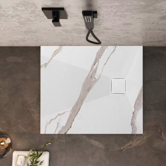 REA Magnum Carrara sprchová vanička. 90x90 biela REA-K7005