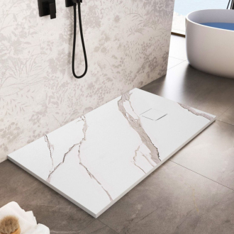 REA Magnum Carrara sprchová vanička 80x100 biela REA-K7004