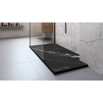 REA Magnum Carrara sprchová vanička 90x120 čierna REA-K7009