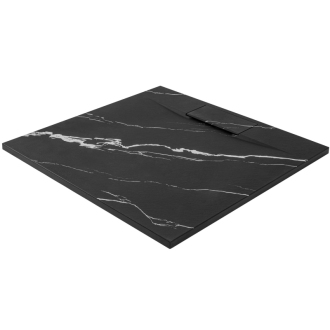 REA Bazalt Carrara sprchová vanička 90x90 čierna REA-K7003