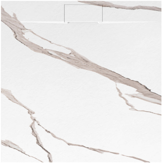 REA Bazalt Carrara sprchová vanička 90x90 biela REA-K7002