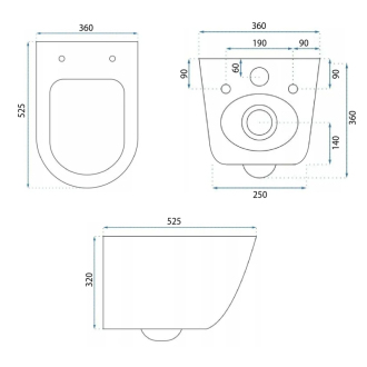 REA Eddy Tornado Rimless Flat N závesné WC REA-C6560