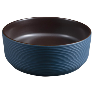 PRIORI keramické umývadlo na dosku, priemer 41 cm, modrá/hnedá PI033