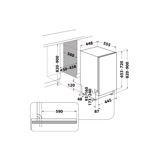 Whirlpool vstavaná umývačka 45cm- Whirlpool WSIC 3M27 C EXPO