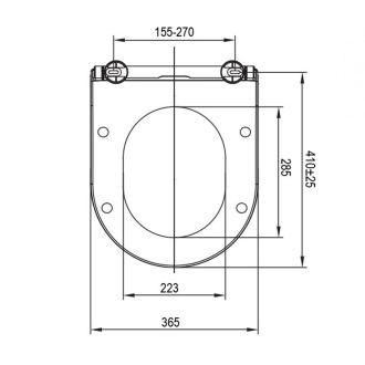 Mereo WC sedátko Slim - duroplast, Soft - Close, nerez. pánty - Easy Lock, biele M-CSS116