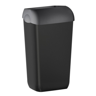 COLORED odpadkový kôš nástenný s vekom 23l, ABS, čierna mat A74201NE-1
