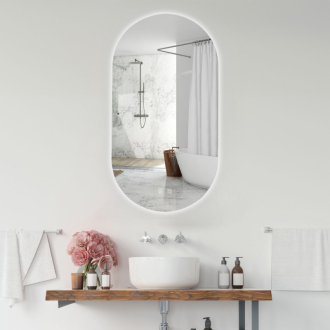 REA Zrkadlo LED EGG 60x80cm HOM-05523