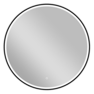 CERANO - Kúpeľňové LED zrkadlo Vito, kovový rám - čierna matná - Ø 60 cm