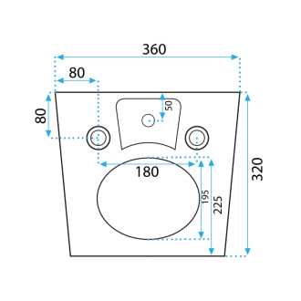 Rea Carlo Mini bidet zlatá/biela REA-C2288