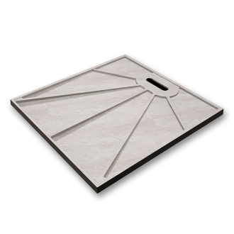 CERANO Sprchová vanička štvorcová Docia sifón + nerezový kryt čierna matná 80x80cm CER-LMR88