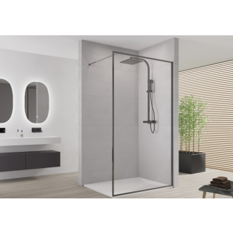 CERANO Sprchová zástena Walk-in Moreli L/P čierna matná, transp.sklo 70x200 cm CER-417602