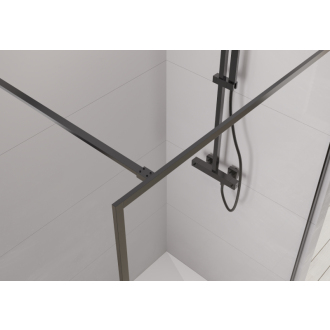 CERANO Sprchová zástena Walk-in Moreli L/P čierna matná, transp.sklo 70x200 cm CER-417602