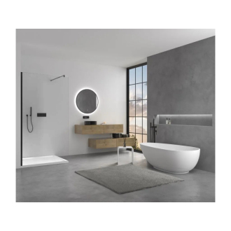 CERANO Sprch.zástena Walk-in Onyx L/P čierna mat., transp.sklo 100x200cm CER-DY101B-100-200