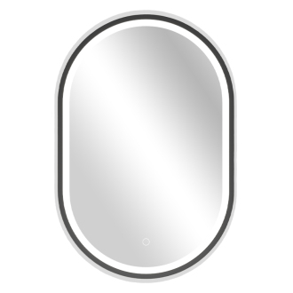 CERANO Kúpeľňové LED zrkadlo Alto, kovový rám čierna matná 40x60 cm CER-NT8144G-40X60