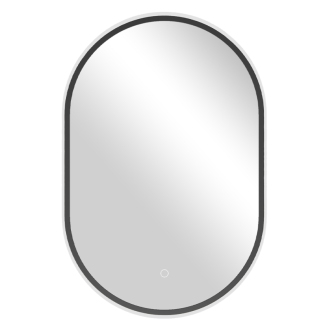 CERANO Kúpeľňové LED zrkadlo Balzo, kovový rám čierna matná 55x100 cm CER-NT8144H-55X100