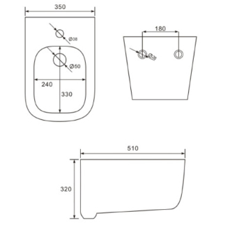 MEXEN STELLA BIDET závesný bidet 51 cm 35685100