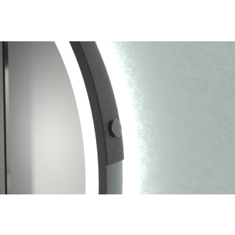 CERANO Kúpeľňové LED zrkadlo Rotondo, kovový rám čierna matná? 60 cm CER-NT2805Y-60
