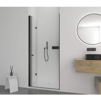 CERANO Sprchové skladacie dvere Volpe L/P čierna matná, transp.sklo 70x190 cm CER-423325