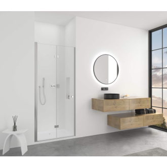 CERANO Sprchové skladacie dvere Volpe L/P chróm, transparentné sklo 70x190 cm CER-423294