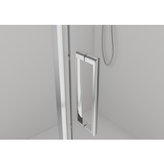 CERANO Sprchovací kút Porte L/P chróm, transparentné sklo 80x100 cm krídlový CER-413534