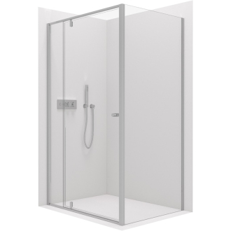 CERANO Sprchovací kút Santini Ľ/P chróm, transparentné sklo 140x90 cm krídlový CER-426247