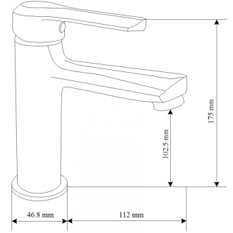 MEXEN SABRE umývadlová batéria, biela 72100-20