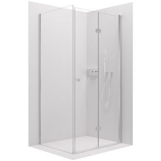 CERANO Sprchovací kút Volpe L/P chróm, transparentné sklo 70x70 cm skladací CER-427177