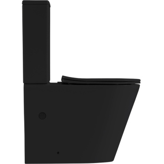 CERANO WC kombi Carlito, Rimless + UF sedátko / zadný odpad čierna matná 36,5 x61cm CER-433866