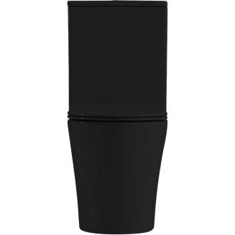 CERANO WC kombi Carlito, Rimless + UF sedátko / zadný odpad čierna matná 36,5 x61cm CER-433866