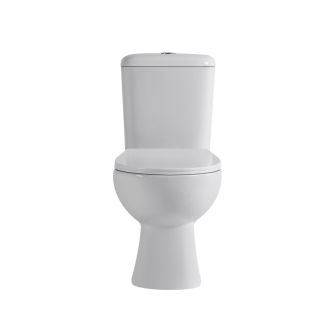 CERANO WC kombi Favo, Rimless + sedátko spodný odpad biela lesklá 37,5x63 cm CER-428437