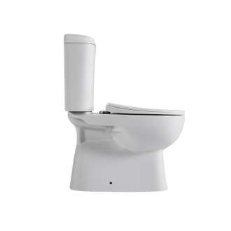 CERANO WC kombi Favo, Rimless + sedátko spodný odpad biela lesklá 37,5x63 cm CER-428437