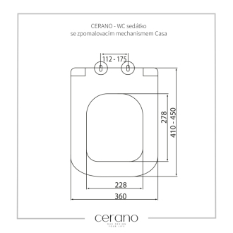 CERANO WC sedátko so spomaľovacím mechanizmom Casa čierna matná CER-403443
